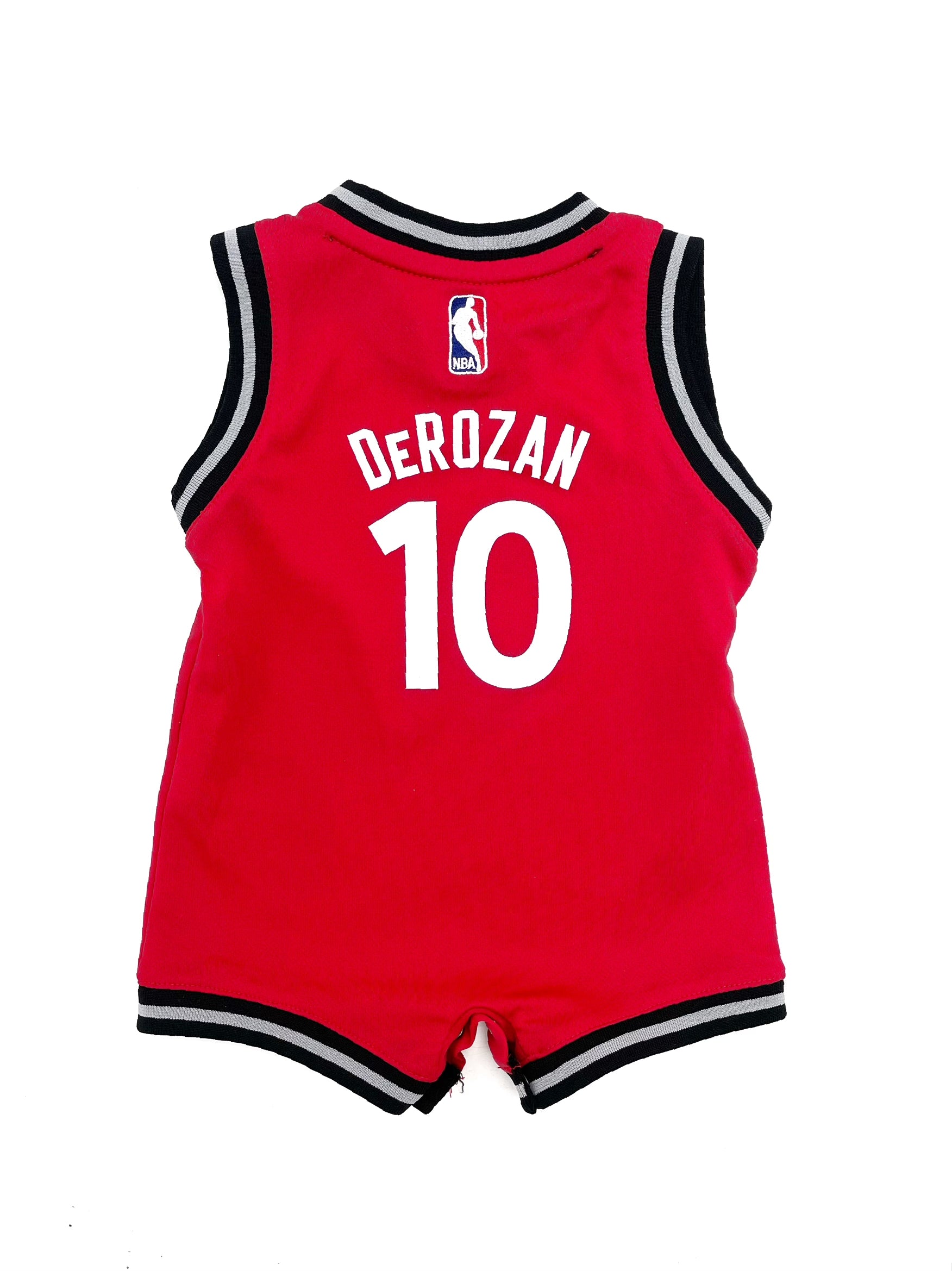 NBA Raptors jersey romper DeRosen 10 12m