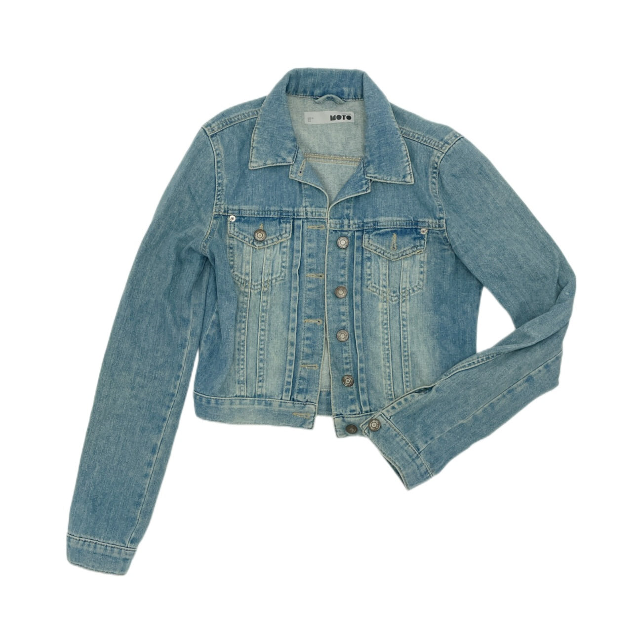 Topshop moto denim jacket sales