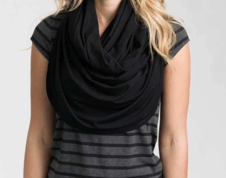 Au Fait Mama Breastfeeding Scarf - black - one size fits all-Fresh Kids Inc.